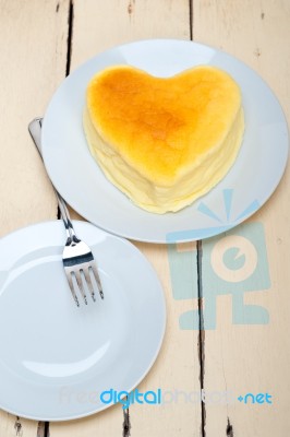 Heart Cheesecake Stock Photo