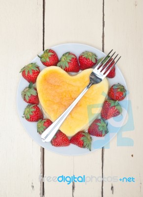 Heart Cheesecake Stock Photo