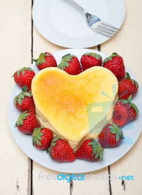 Heart Cheesecake Stock Photo