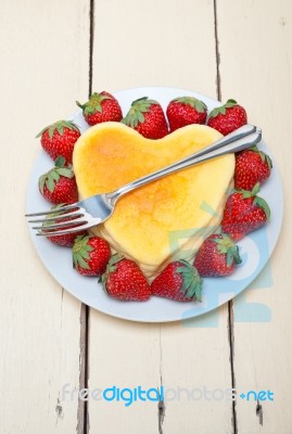 Heart Cheesecake Stock Photo