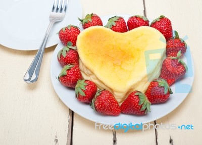 Heart Cheesecake Stock Photo