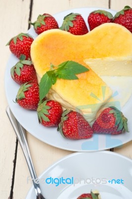 Heart Cheesecake Stock Photo