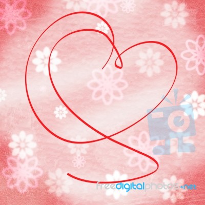 Heart Copyspace Indicates Valentine's Day And Abstract Stock Image