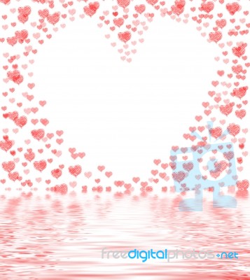 Heart Cut From Background Displays Lovely Marriage Or Passionate… Stock Image