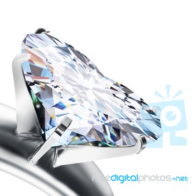 Heart Diamond Ring Stock Image