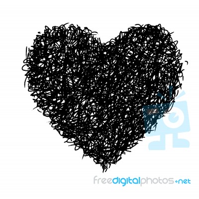 Heart Doodle Stock Image