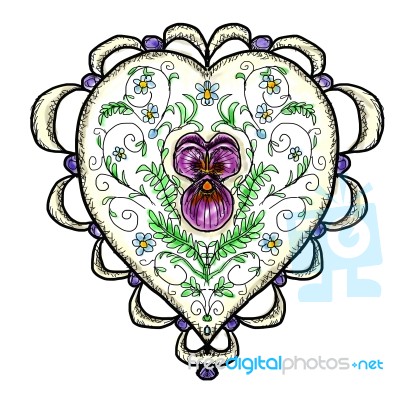 Heart Flower Stock Image