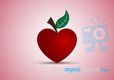 Heart Fruit With Copy-space  Background Stock Image