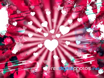 Heart Grunge Means Valentine's Day And Design Stock Image