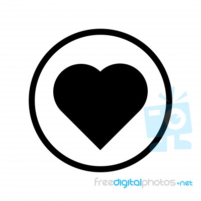 Heart Icon -  Iconic Design Stock Image