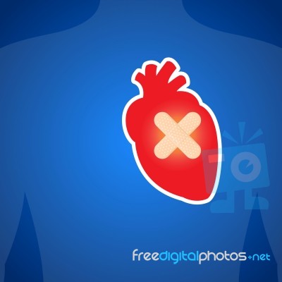 Heart Injury Stock Image