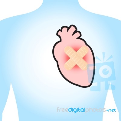 Heart Injury Stock Image