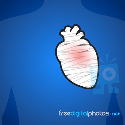 Heart Injury Stock Image