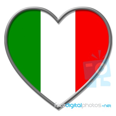 Heart Italy Shows Valentine Day And Europe Stock Image