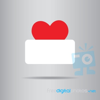 Heart Label  Illustration  Stock Image