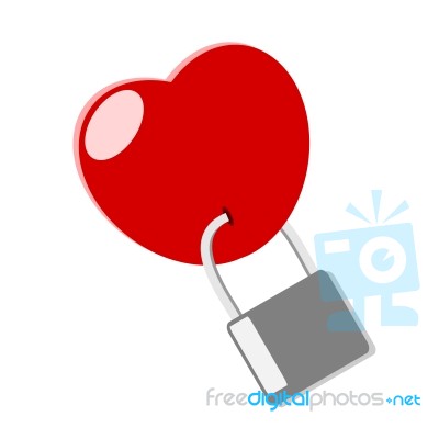 Heart Lock Stock Image