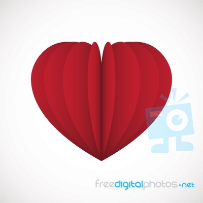 Heart Love Flat Design Icon  Illustration Stock Image