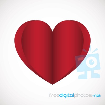 Heart Love Flat Design Icon  Illustration Stock Image