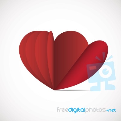 Heart Love Flat Design Icon  Illustration Stock Image