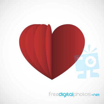 Heart Love Flat Design Icon  Illustration Stock Image