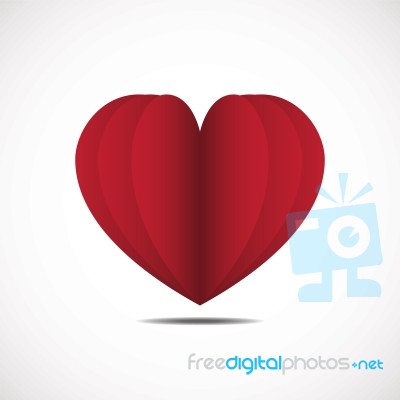 Heart Love Flat Design Icon  Illustration Stock Image