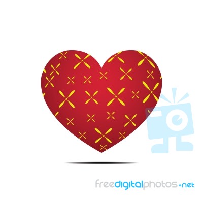 Heart Love Flat Design Icon  Illustration Stock Image