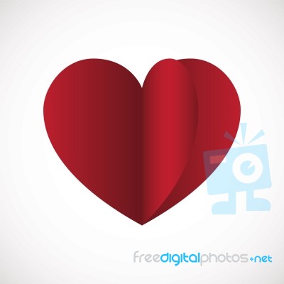 Heart Love Flat Design Icon  Illustration Stock Image