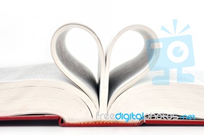 Heart Of Book Stock Photo