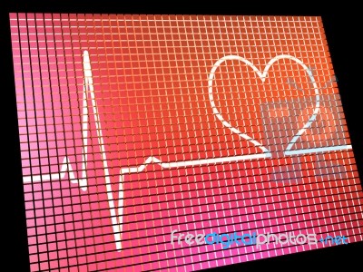 Heart Rate Display Monitor Stock Image