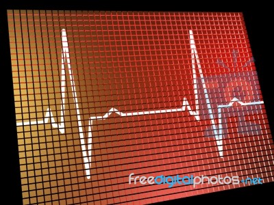 Heart Rate Monitor Showing Cardiac Stock Image