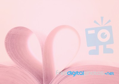 Heart Shape Book Stock Photo