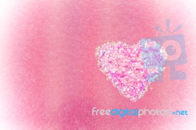 Heart Shape On Colour Background,vintage Style Stock Photo