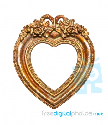 Heart Shape Picture Frame Stock Image