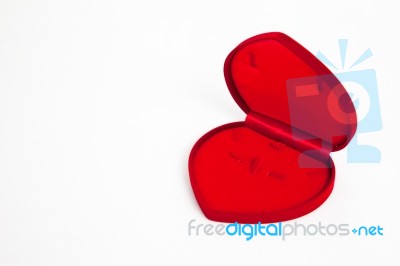 Heart Shape Red Box  Stock Photo