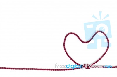 Heart Shaped Knot On A Rope Stock Photo