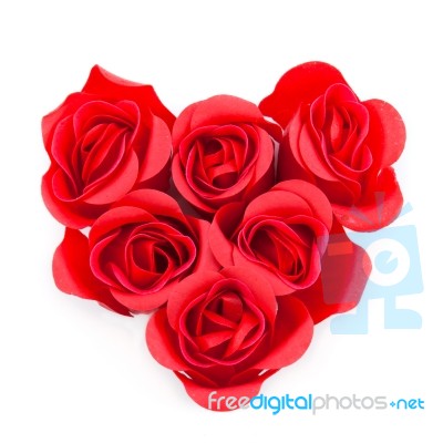 Heart Shaped Rose Stock Photo