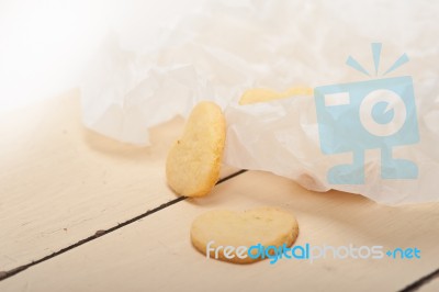 Heart Shaped Shortbread Valentine Cookies Stock Photo