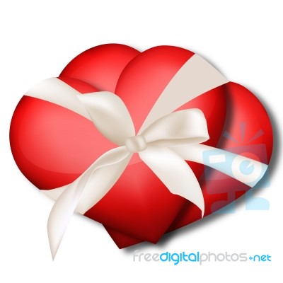 Heart Tied With Ribbon Stock Image