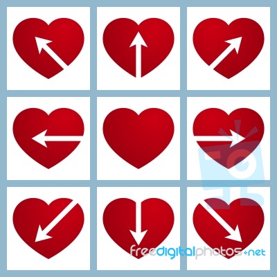 Heart With Arrow Design Stock Image