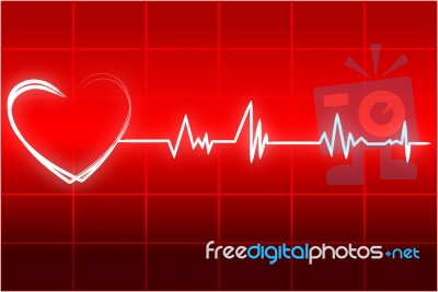 Heart With Cardiology Stock Image