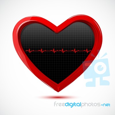 Heart With Cardiology Stock Image