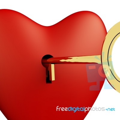 Heart With Key Stock Image