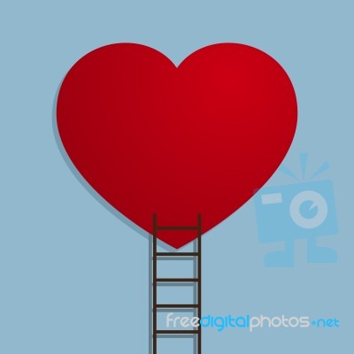 Heart With Ladder Stock Image