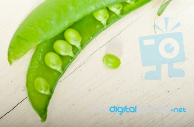 Hearthy Fresh Green Peas Stock Photo