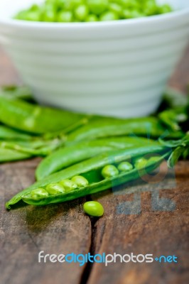 Hearthy Fresh Green Peas Stock Photo