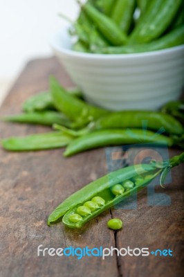 Hearthy Fresh Green Peas Stock Photo