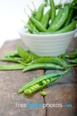 Hearthy Fresh Green Peas Stock Photo