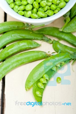 Hearthy Fresh Green Peas Stock Photo