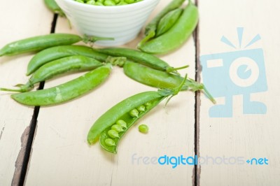 Hearthy Fresh Green Peas Stock Photo