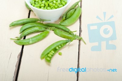 Hearthy Fresh Green Peas Stock Photo